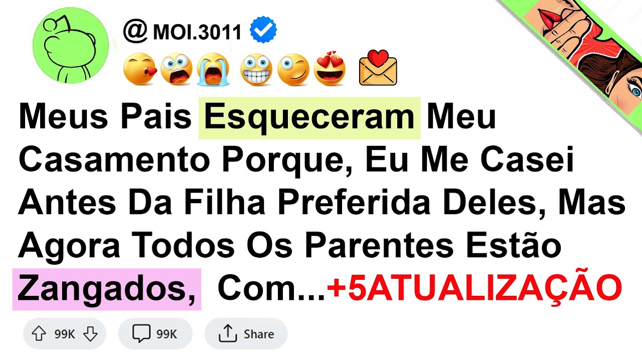 história -  Meus Pais Esqueceram Meu Casamento Porque, Eu Me Casei Antes Da Filha Preferida ...