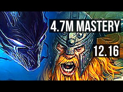 NOCTURNE vs OLAF (TOP) | 4.7M mastery, 1600+ games, 8/3/12 | EUW Grandmaster | 12.16