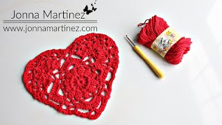 HOW TO CROCHET A DOILY HEART | Lace heart | ❤️