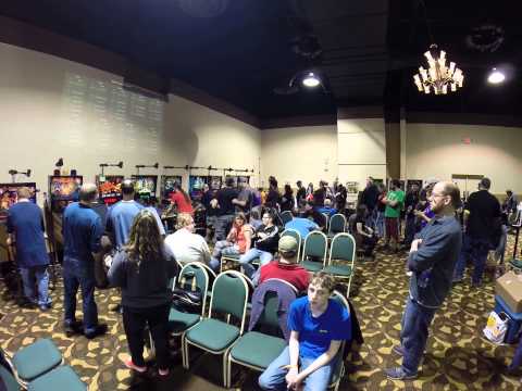 2014 Louisville Arcade Expo Pinball Tournament Area