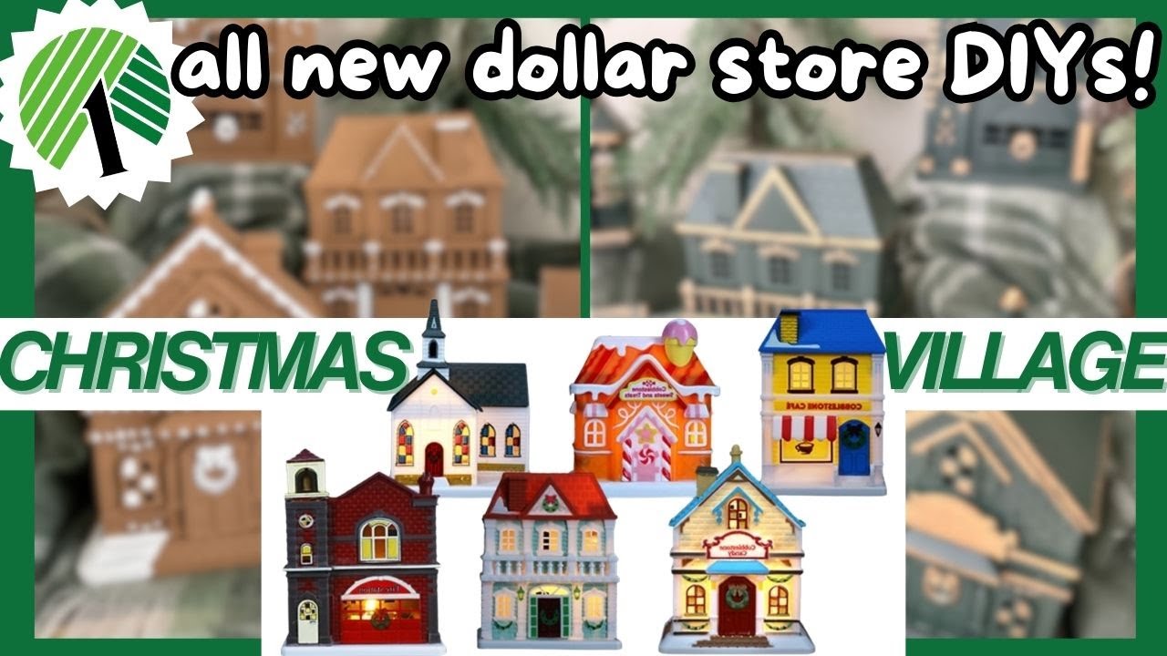 Update Dollar Tree Christmas Villages with Paint - 2 Different Ways