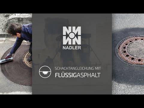 Schachtangleichung mit Flüssig Asphalt