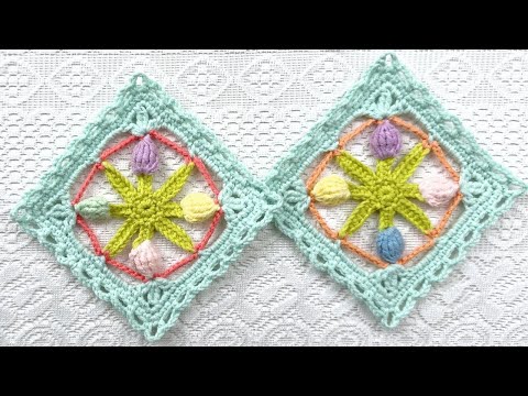 Tulip Granny Square (Style Ⅱ) - Free Pattern