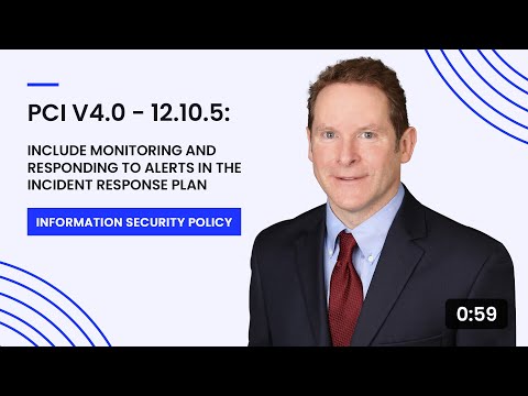 PCI v4.0 - 12.10.5: Include Monitoring and Responding to Alerts in the Incident Response Plan