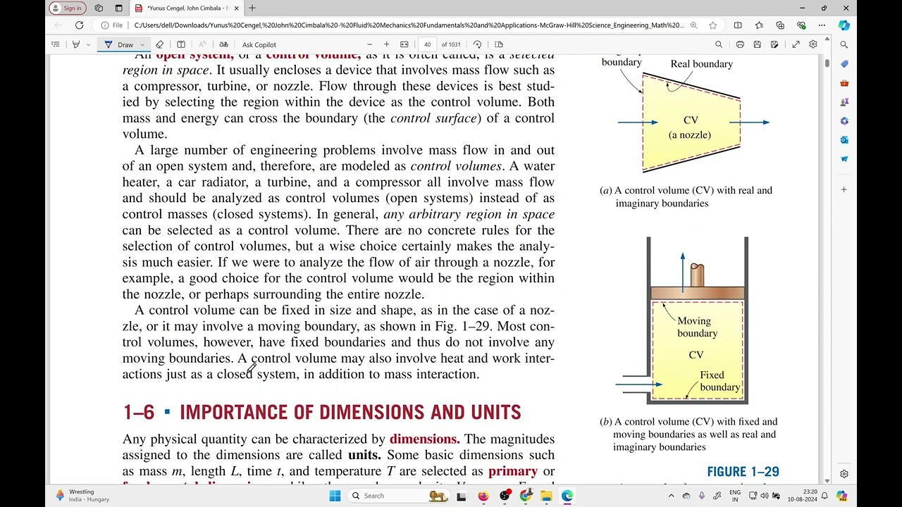 System Vs Control volume Fluid mechanics