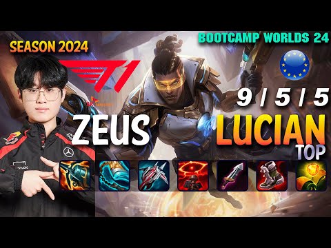 T1 Zeus LUCIAN vs RENEKTON Top - Patch 14.20 EUW Ranked WORLDS 2024 Bootcamp | lolrec