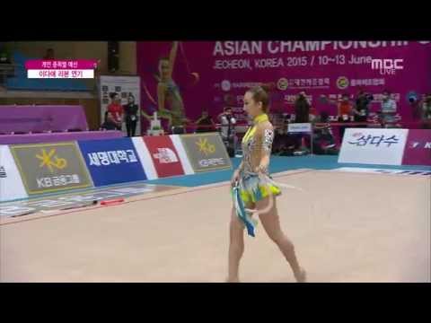 15.06.11_아시아리듬체조선수권 팀경기.10_이다애.리본. LEE Daae.Ribbon [Team Final, Qualification]