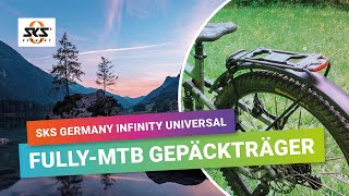 Einen Gepäckträger an einem Fully-MTB nachrüsten: Der SKS Germany Infinity Universal Gepäckträger