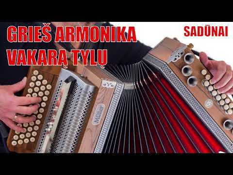 Sadūnai - Grieš Armonika Vakarą Tylų (Lyric Video). Lietuviška Daina su Žodžiais