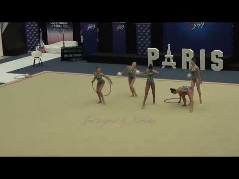 Ensemble FRANCE 3 ballons 2 cerceaux (réserve) - 2025 Championnats de France (démo du vendredi) (2)