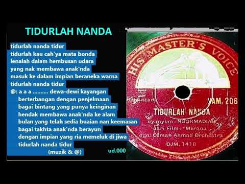 Noormadiah dgn. Osman Ahmad Orchestra - Tidurlah Nanda - 1956