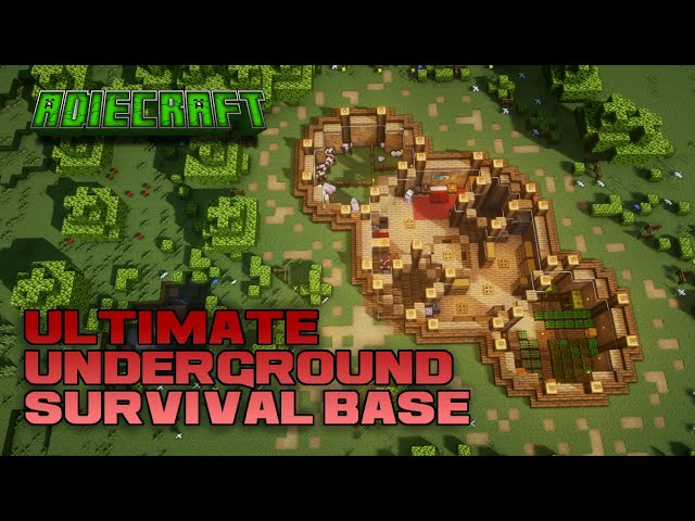 Ultimate Underground Survival Base Easy Wooden Underground Starter Base Tutorial Minecraft Map