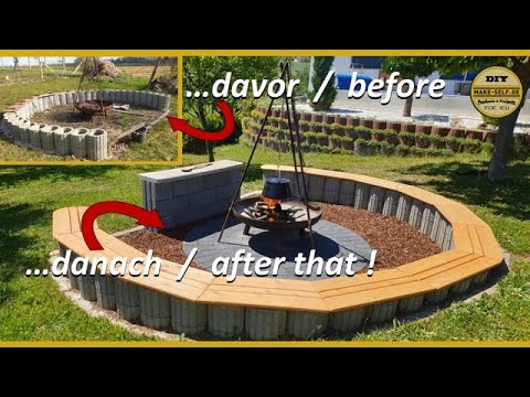 DIY Grillplatz mit Feuerschale & Pflanzsteinen – Schritt für Schritt 🔥🏡