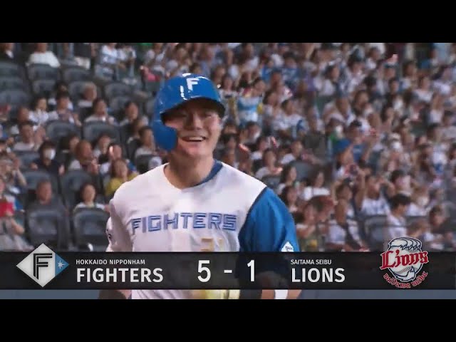 【8回裏】美しい弾道!! ファイターズ・清宮幸太郎 ライトへ2者連続のホームランを放つ!!  2024年8月10日 北海道日本ハムファイターズ 対 埼玉西武ライオンズ