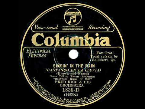 1929 Fred Rich - Singin’ In The Rain (Rollickers, vocal)