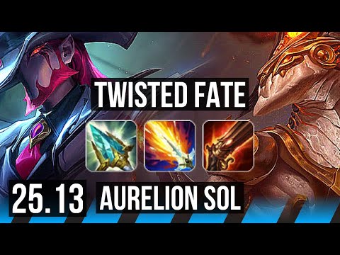 TWISTED FATE vs AURELION SOL (MID) | KR Master | 25.13