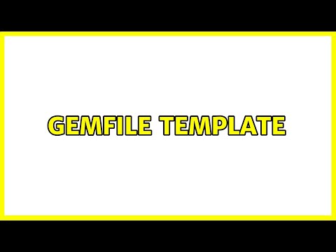 Gemfile template