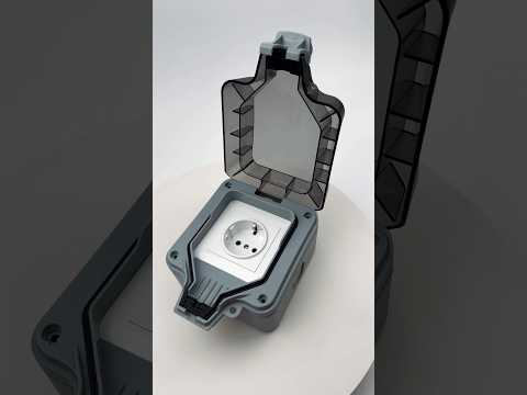 Розетка одинарна IP66 водонепроникна сіра Premium