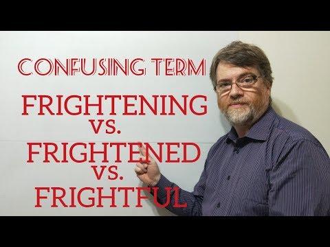 English Tutor Nick P Lesson (376) The Difference Between Frightening Frightful and Frightened