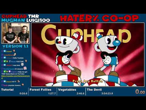 [World Record] Cuphead - Hater% Co-op in 2:19:05 (version 1.1)
