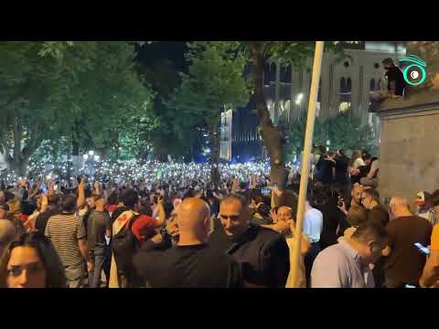 Протестующие в Тбилиси блокировали боковые входы в здание парламента