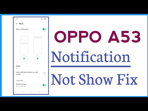 OPPO A53 Notification No Show Problem Solve