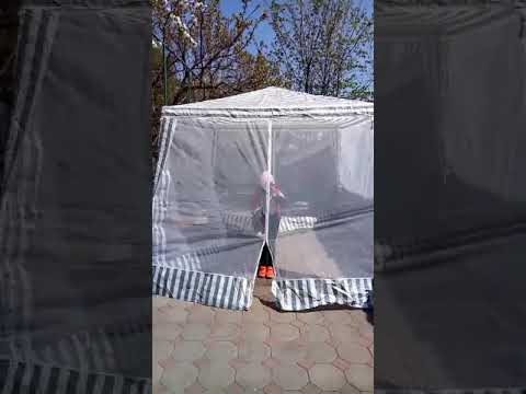 Павильон - шатер садовый 3×3 метра с москитными сетками для террасы, дачи и зоны отдыха - фото 1 - id-p1459936958