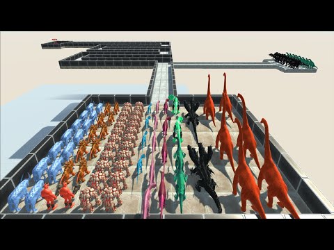 Colors Race To Get a Pink Pig #25  - Animal Revolt Battle Simulator