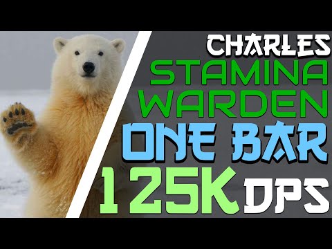 👑🐻 One-Bar Stamina Warden | 125k+ DPS PvE build | Elder Scrolls Online - High Isles PTS