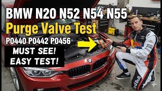 BMW N20 N52 N54 N55 Purge Valve Test | P0440 P0442 P0456 Troubleshooting