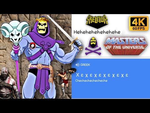 Skeletor HEHEHEHEHEHEHEHE in different languages meme