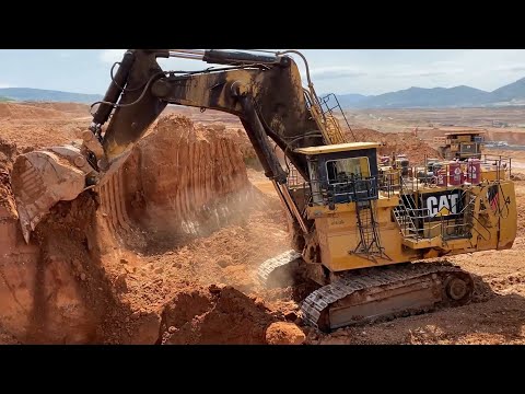 Huge Caterpillar 6040 Excavator Working In Coal Mines - 3 Hours Movie