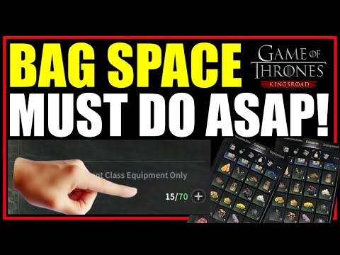 How to get EXTRA bag space EASY & F2P | Game of Thrones Kingsroad beginner guide free rewards tier