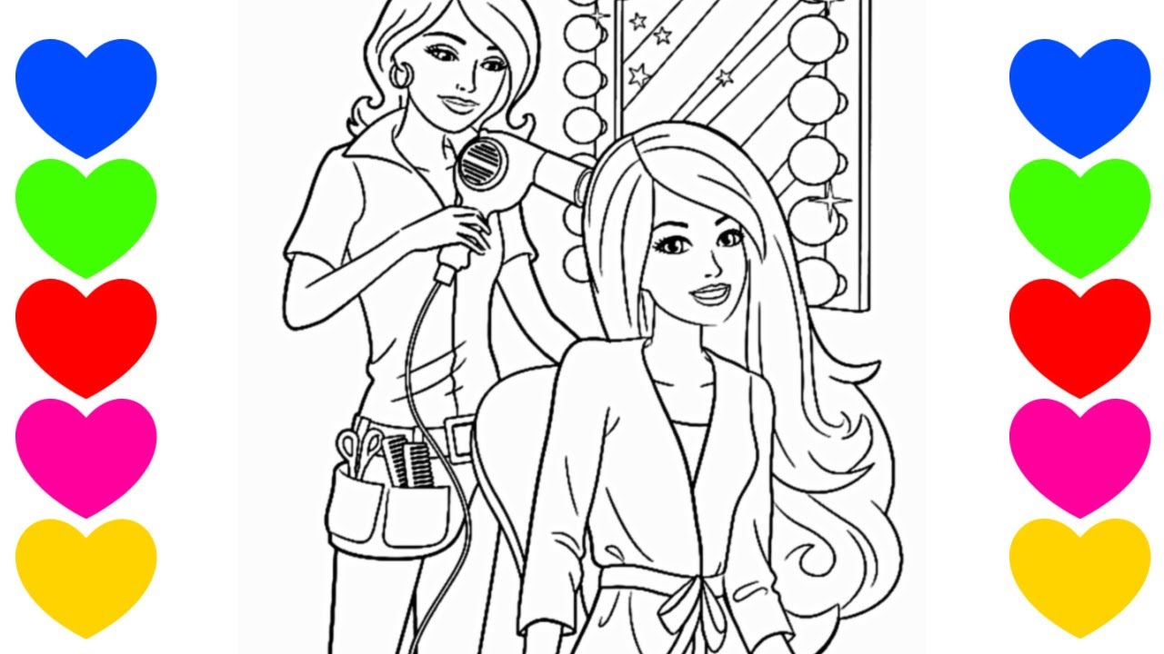 Pintar Desenho da Barbie | Colorir Boneca Barbie | Desenho da Barbie