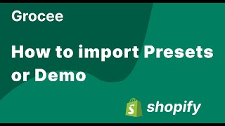 How to import demo on your Shopify theme