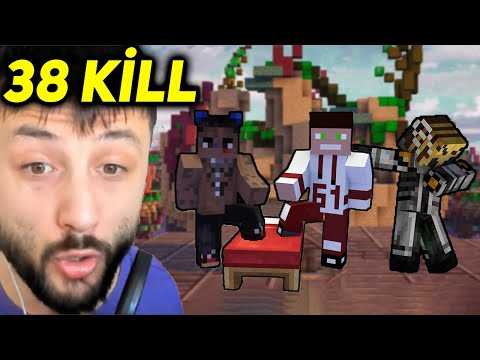 38 KILL and LEGENDARY WAR 😉 Minecraft BedWars with the team