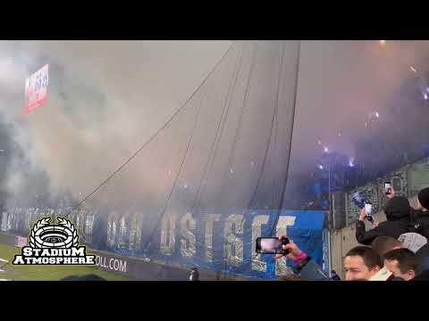🔥Choreo + Pyroshow FC Hansa gegen Darmstadt 98. (18.02.2023)🧨
