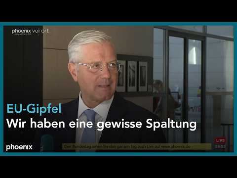 Video Thumbnail: bundestagsgespräch mit Norbert Röttgen und Deborah Düring zum EU-Gipfel | 11.06.26