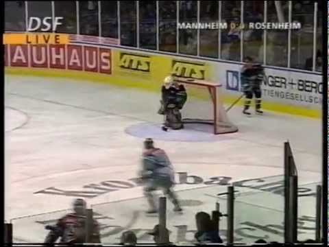 DEL 96-97 #18 Mannheim - Rosenheim 2-1 Teil 1