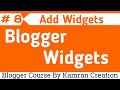 Create Widgets In Blogger Add Widgets In Blogger Bloggger Course