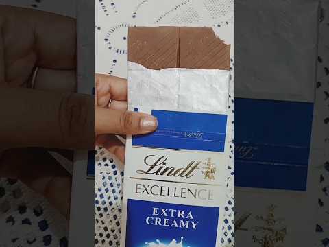 LINDT EXCELLENCE CREAMY CHOCOLATE #shorts #trending #Extra creamy #milk chocolate #asmr