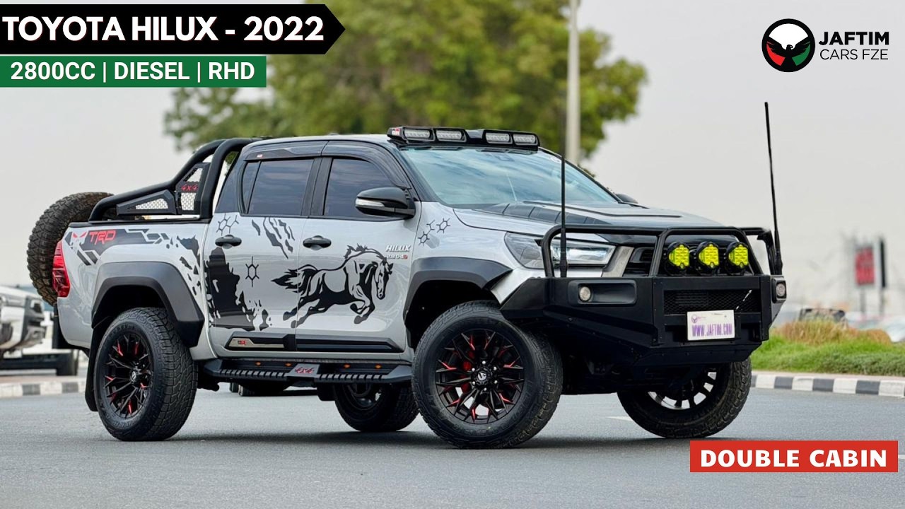 تويوتا هيلوكس 2022| 2.8L DIESEL ENGINE | AT | RHD | HEAVY BULL BAR WITH FOCUSED LED LIGHTS | DUAL BULL BAR ANTENNA video