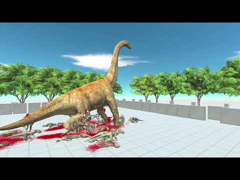 50 Velociraptor vs all animals | Animal Revolt Battle Simulator | Dinosaur vs animals | animal fight
