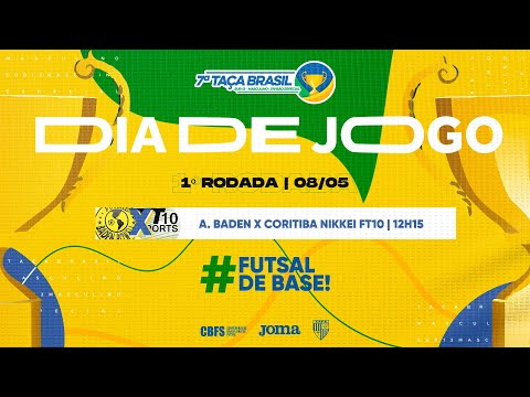 Taça Brasil Sub13 Masc. Divisão Especial - Baden Futsal x Coritiba Nikkei FT10 - 1ª Rodada - Ao Vivo