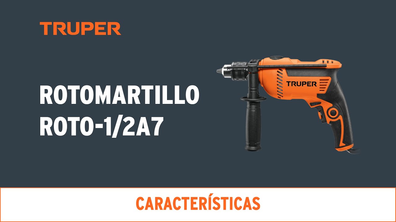Rotomartillo/destornillador 1/2", 650W, TRUPER PRO