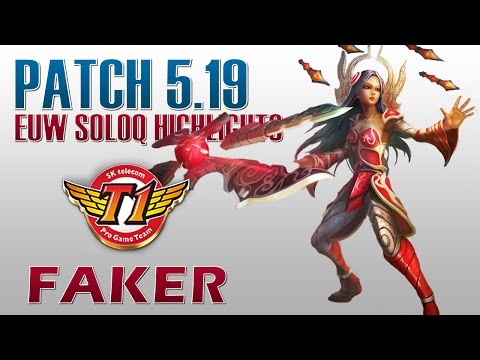 SKT T1 Faker - Irelia Mid Lane - EUW SoloQ Highlights