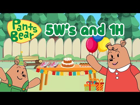 WH- questions for kids | 5W 1H |When?, Where?, Why?, Who? and What?| Learn easy English | #PantsBear