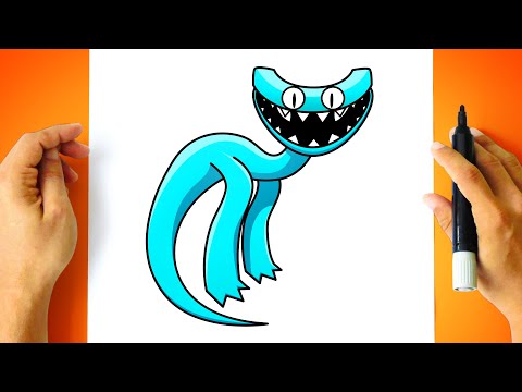 How to DRAW RAINBOW FRIENDS CYAN