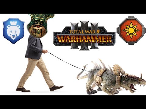 Feral Dread Beast & Frost Wyrm Kaiju Fight! Lizardmen vs Kislev - Total War Warhammer 3