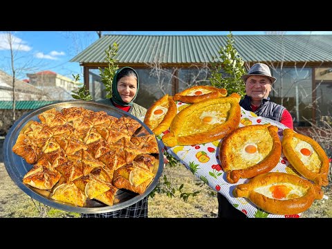 KHACHAPURI! Great Taste From Simple Ingredients! Daily Routine Village Life in Azerbaijan